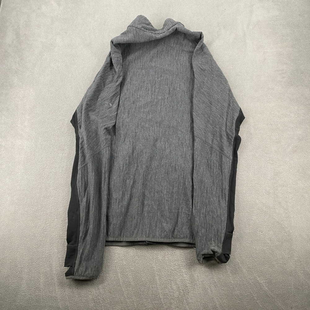 Icebreaker Mens XL Merino Wool Full Zip Jacket Gray Black Mid Layer 5362 - Picture 3 of 7